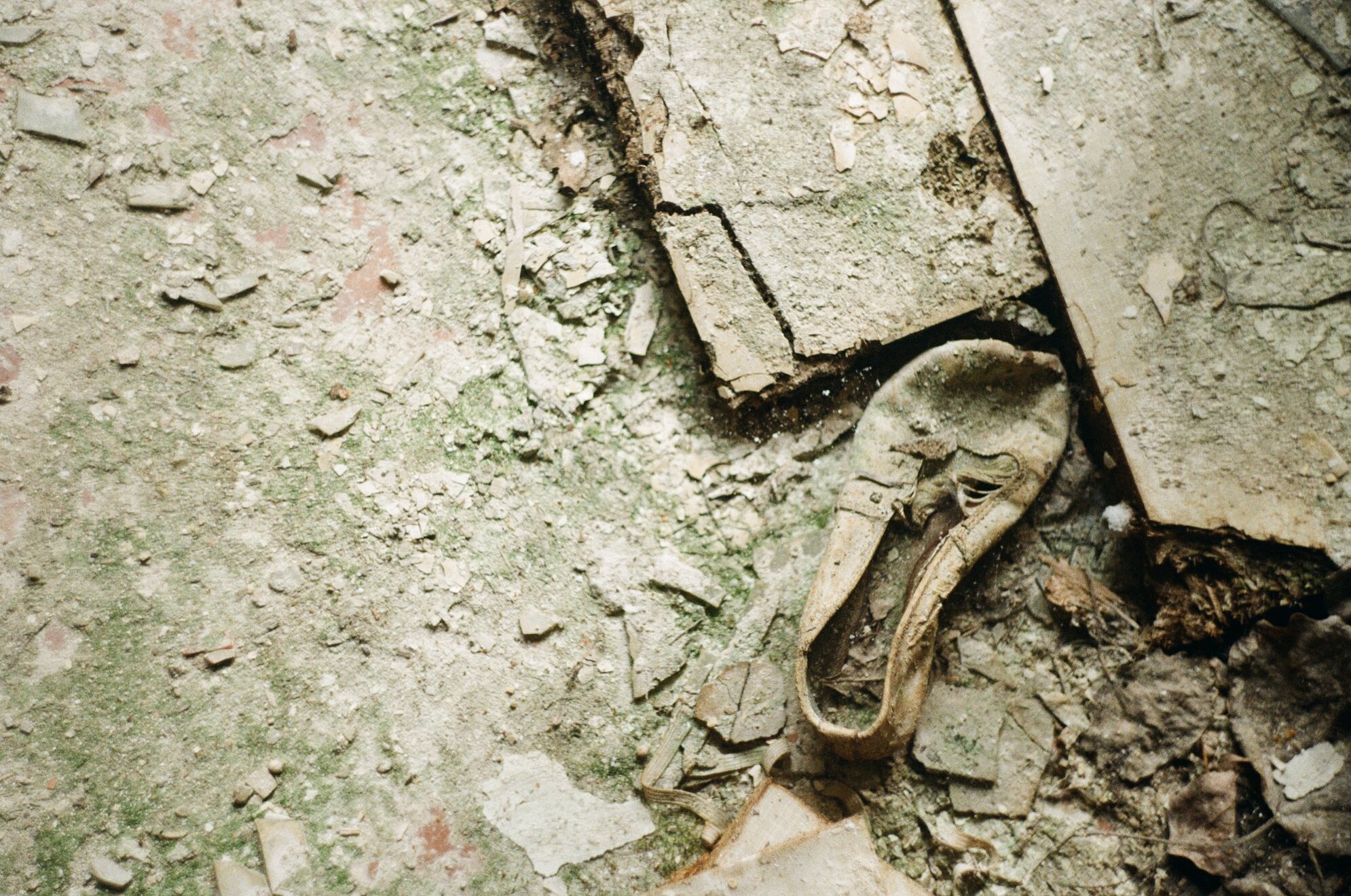 Photograph of Child's Shoe at Chernobyl