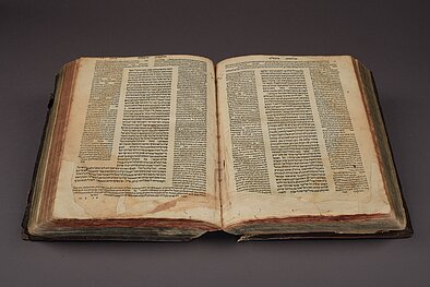 Photograph of open book