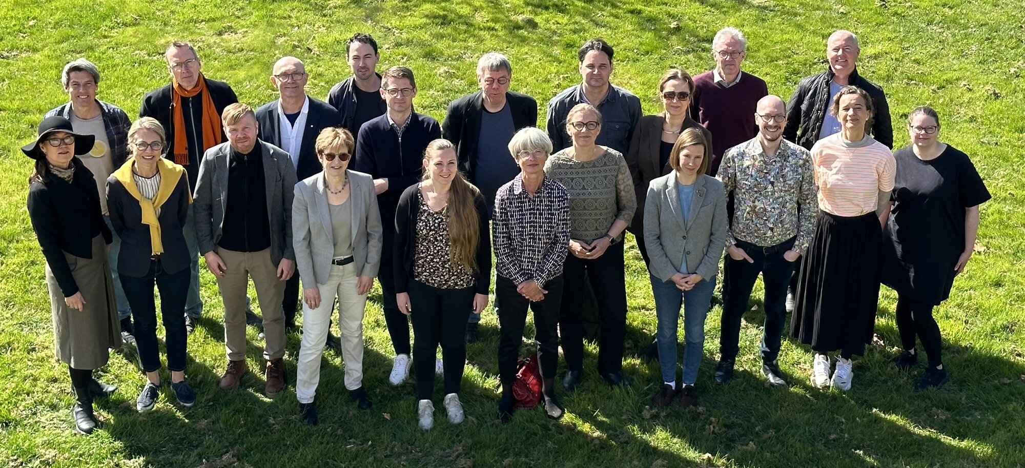 Group photo of research team outdoors