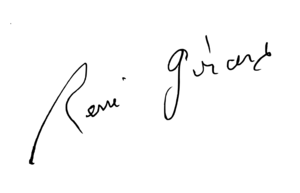 René Girard's signature