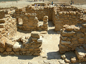 Photograph of Qumran living quarters by Mark A. Wilson