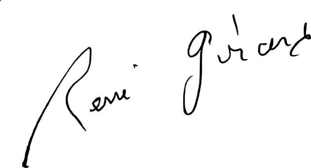 René Girard's signature